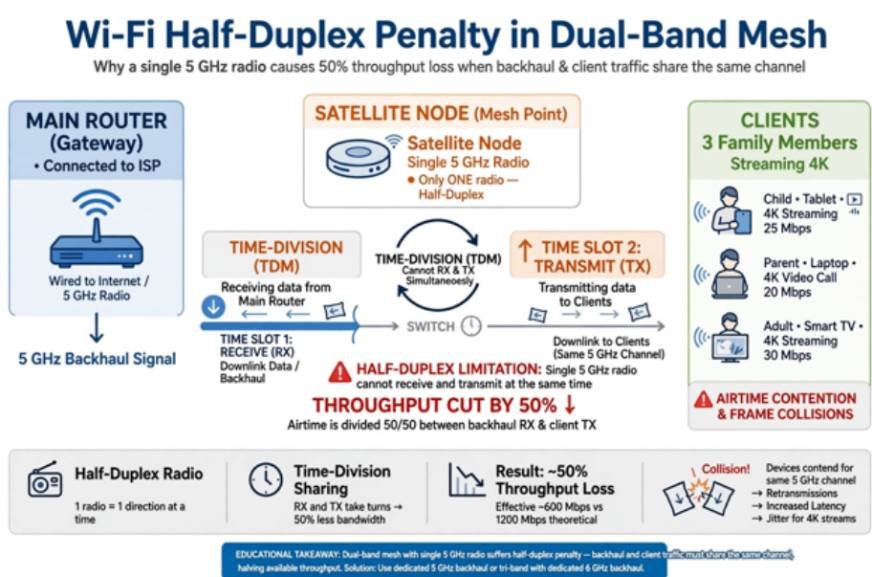 The Wireless Half-Duplex Penalty