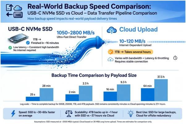 Real-World Speed: USB-C NVMe vs Broadband Pipelines