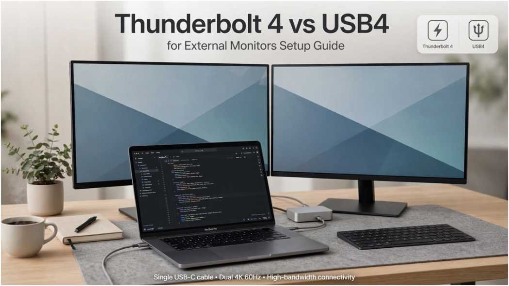 Thunderbolt 4 vs USB4 for External Monitors: Setup Guide
