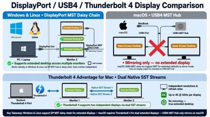 Single vs. Dual Display Capabilities: Where USB4 Cuts Corners