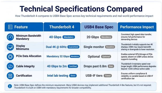 Technical Specifications Compared