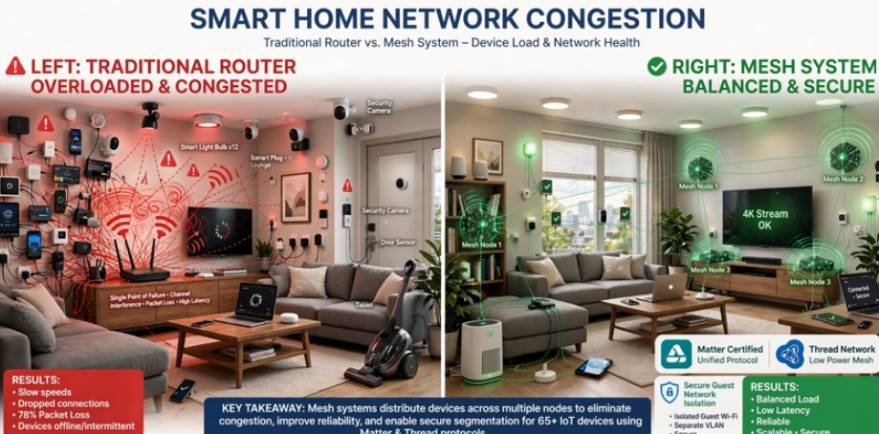 Smart Home Architecture and Network Congestion